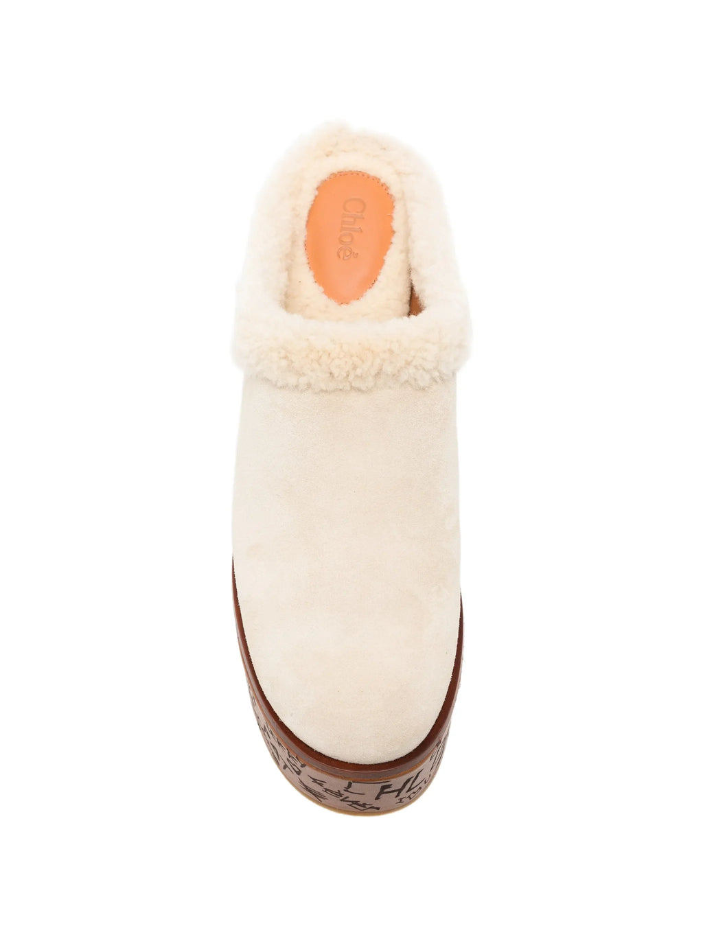 Chloé - Maxime Shearling-trim Wedge Mules