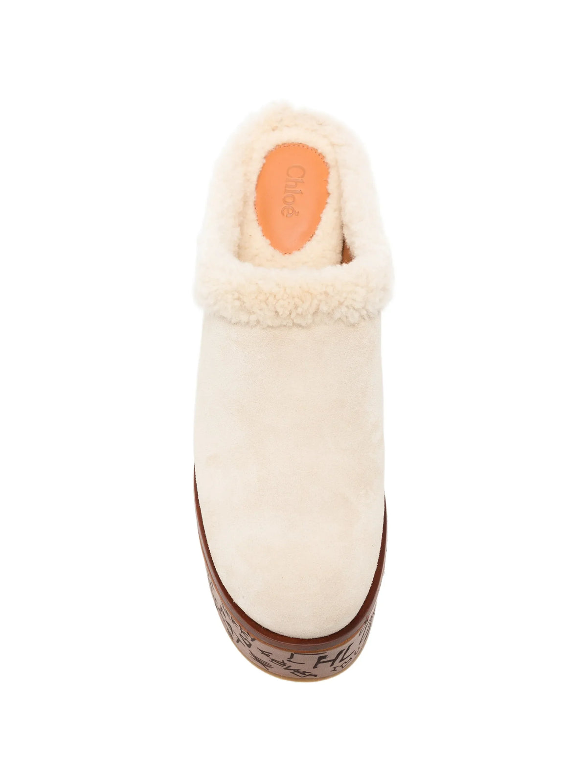 Chloé - Maxime Shearling-trim Wedge Mules