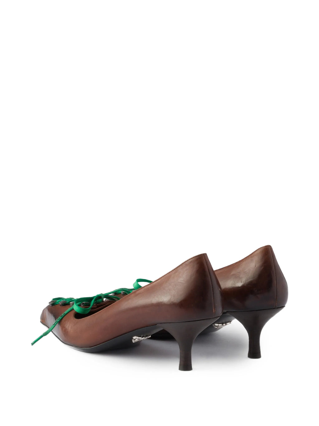 Prada - Antiqued Leather Pumps