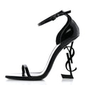 Saint Laurent - Patent Calfskin Opyum 110 Sandals - Black
