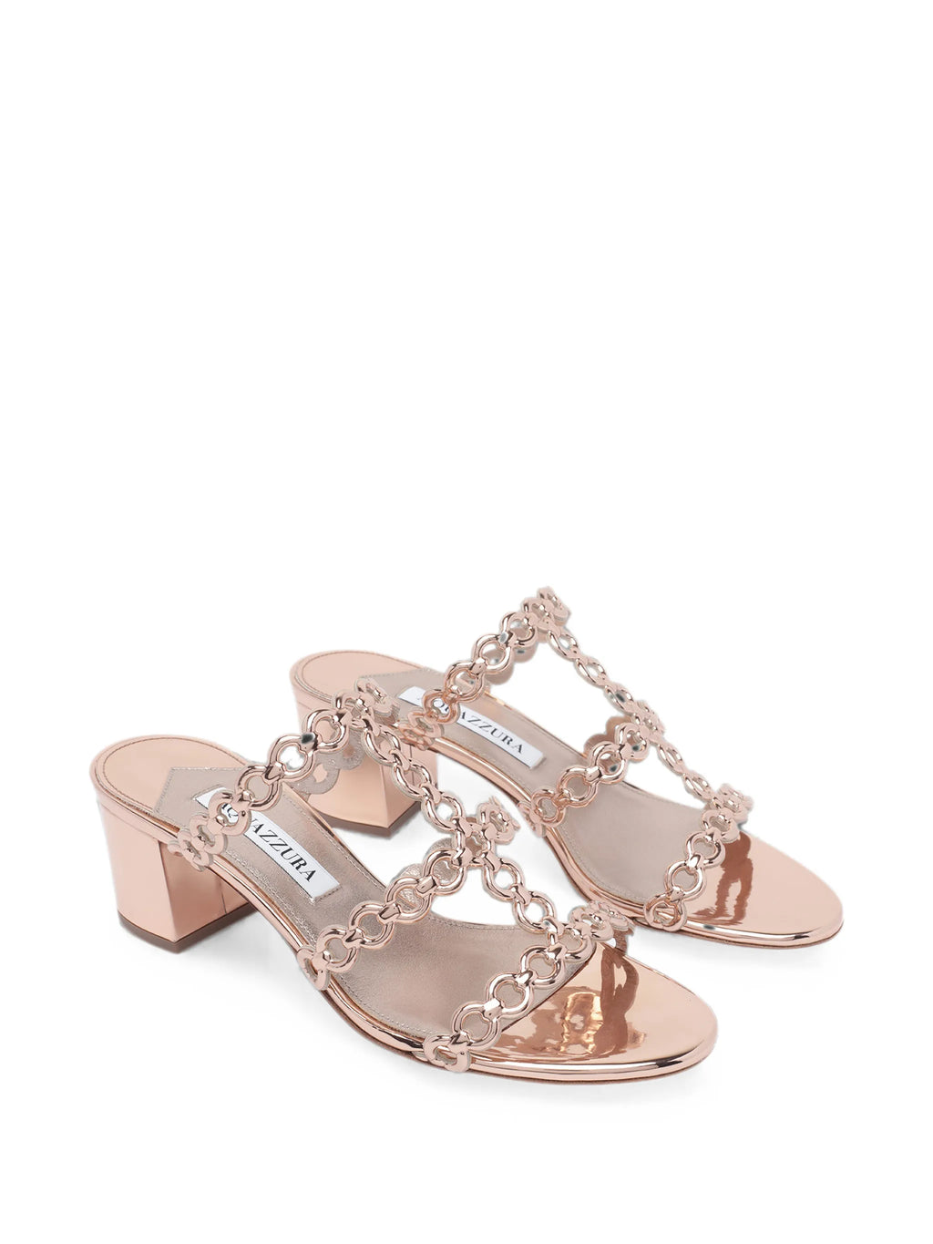Aquazzura - Intertwined-chain Block-heel Sandals