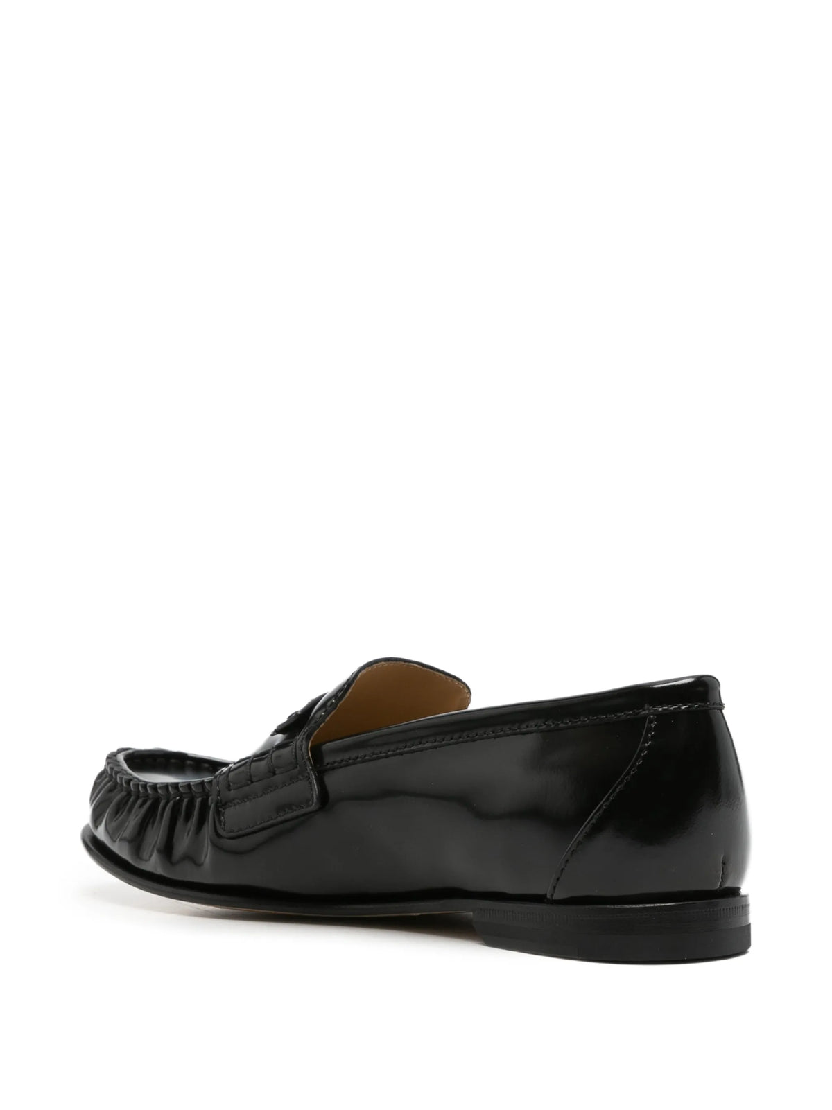 Fendi - Scrunch Leather Loafers