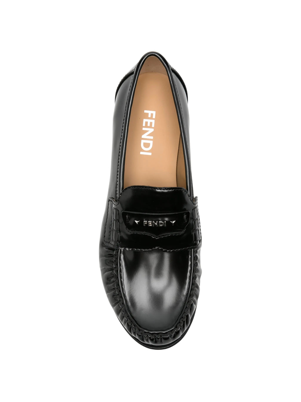 Fendi - Scrunch Leather Loafers