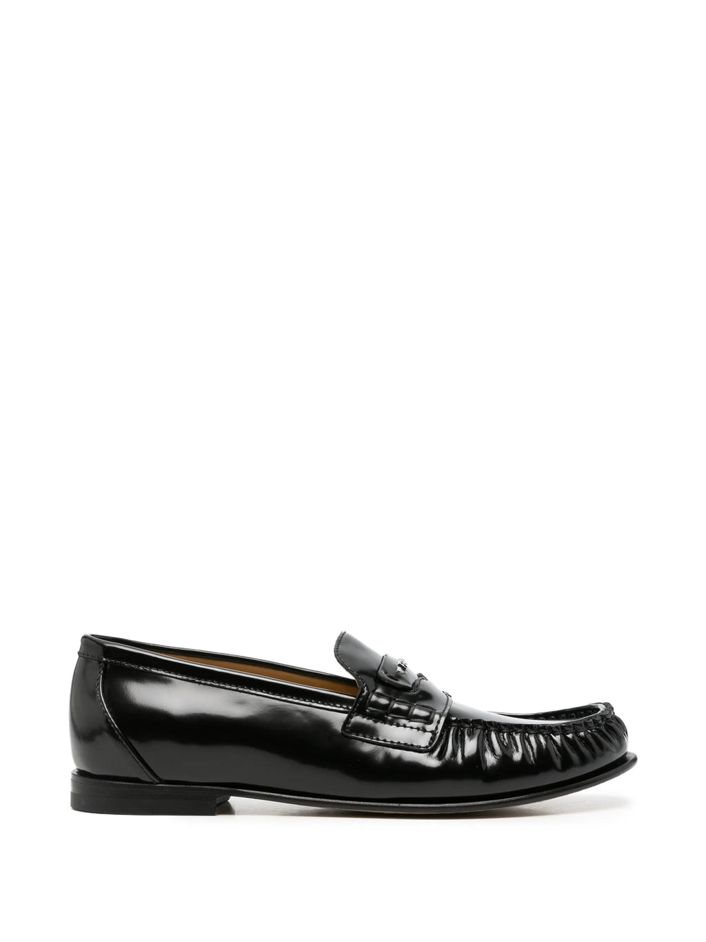 Fendi - Scrunch Leather Loafers