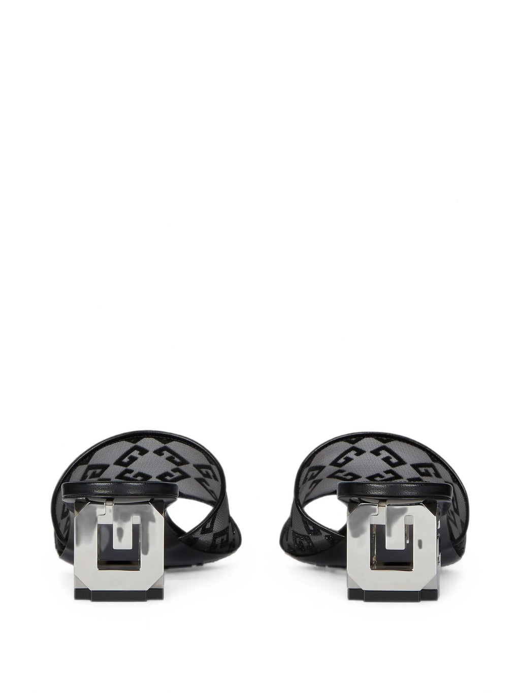 Givenchy - G Cube Mules In Monogram 72 Mesh With Lurex