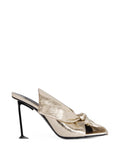 Givenchy - Boudoir Heeled Mules In Metallic Leather