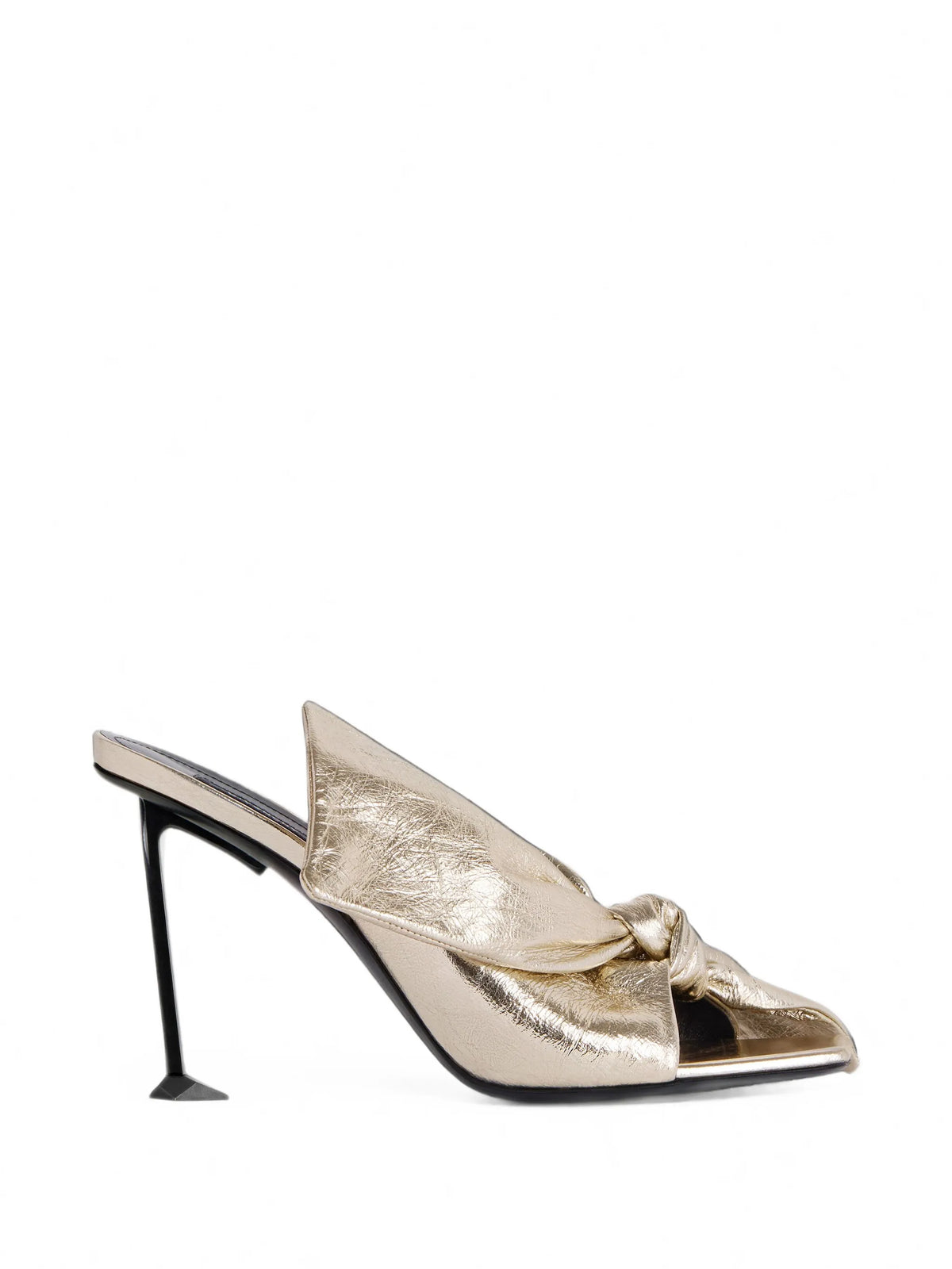 Givenchy - Boudoir Heeled Mules In Metallic Leather
