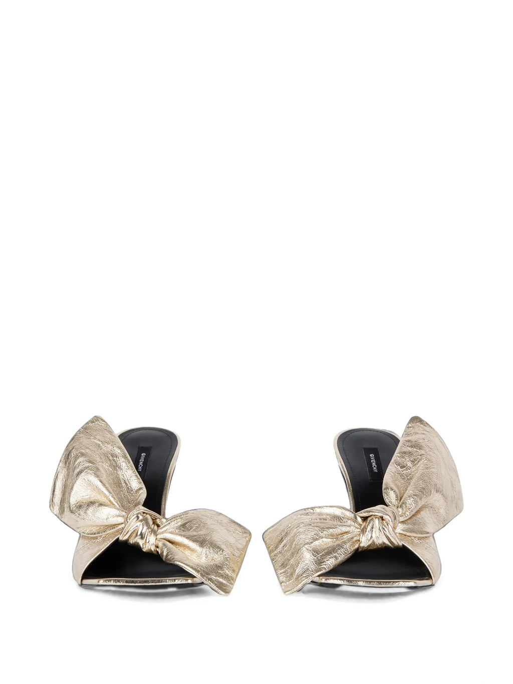 Givenchy - Boudoir Heeled Mules In Metallic Leather