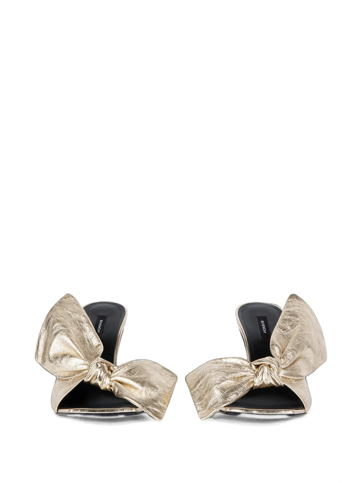 Givenchy - Boudoir Heeled Mules In Metallic Leather