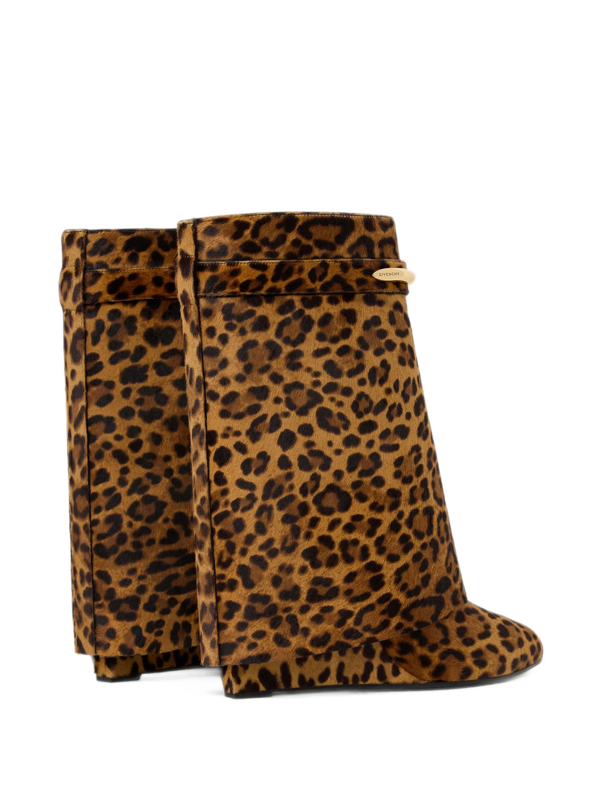 Givenchy - Shark Pinch Ankle Boots In Leopard Pony-effect Leather