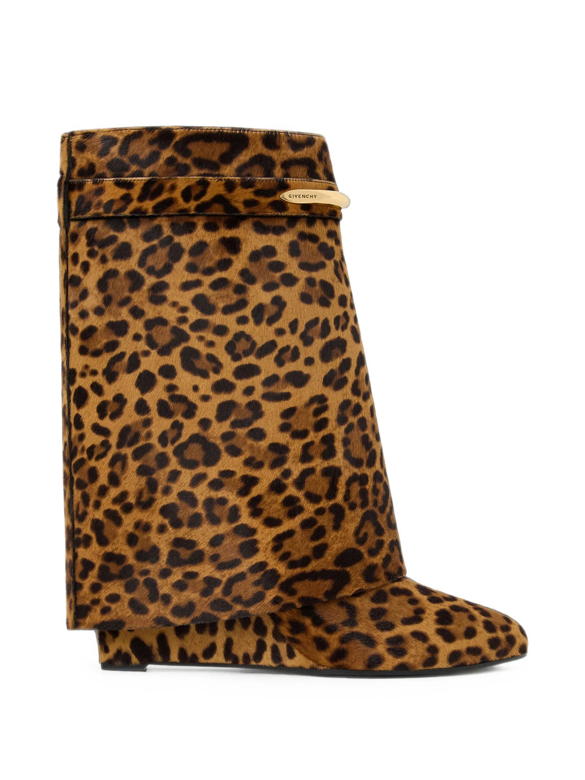 Givenchy - Shark Pinch Ankle Boots In Leopard Pony-effect Leather