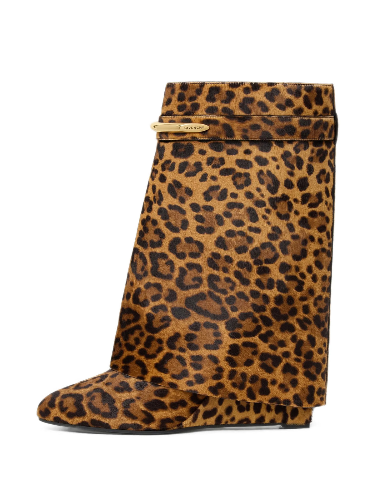 Givenchy - Shark Pinch Ankle Boots In Leopard Pony-effect Leather