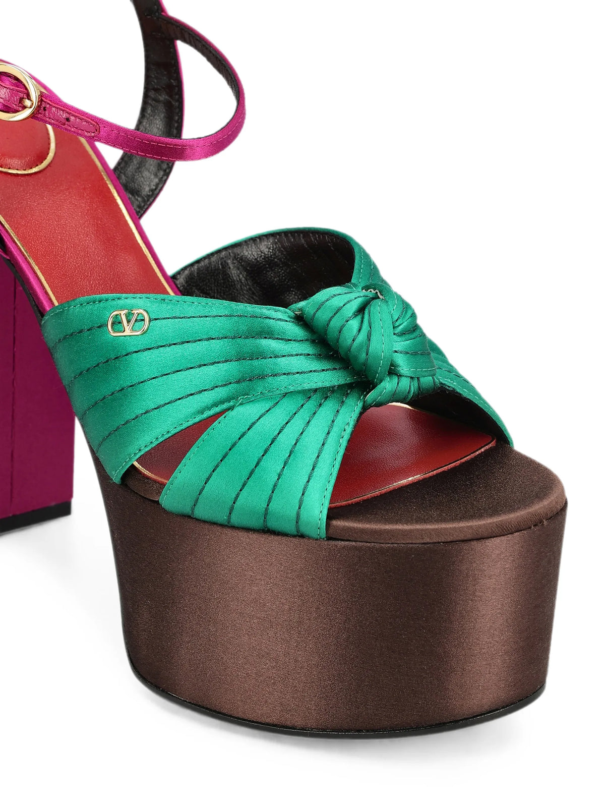 Valentino - Sandals With Crasher Platform In Satin 125mm