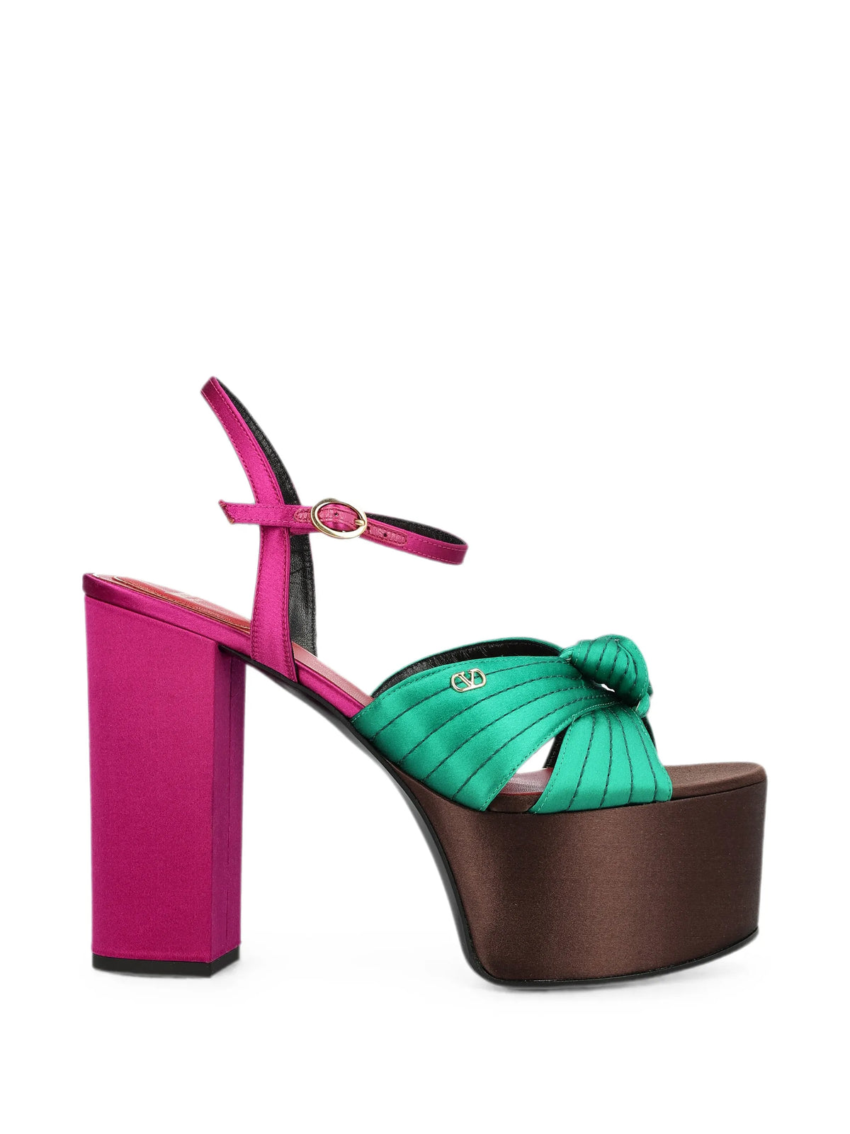 Valentino - Sandals With Crasher Platform In Satin 125mm
