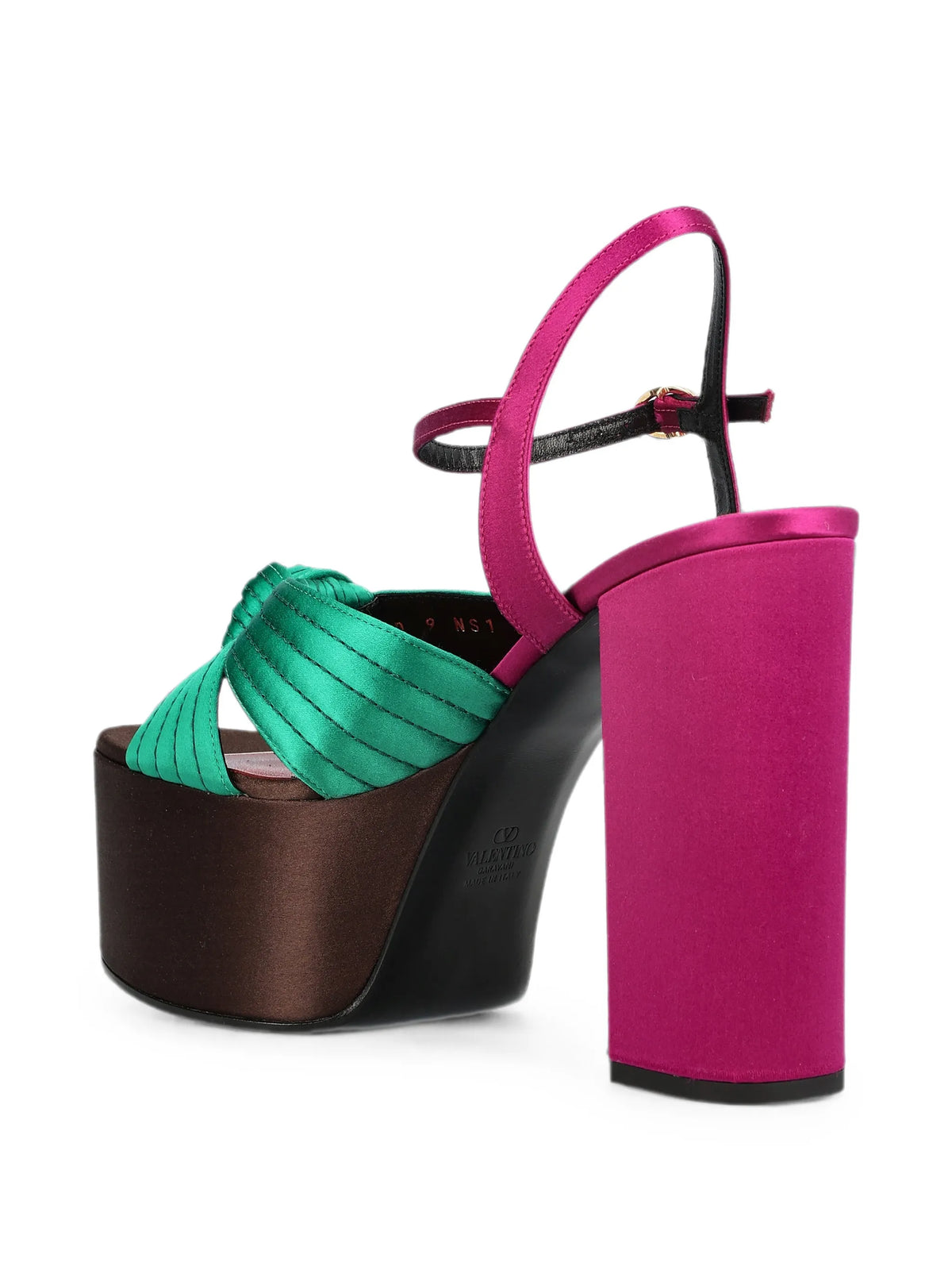 Valentino - Sandals With Crasher Platform In Satin 125mm