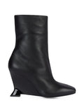 Balmain - Wedge Smooth-leather Ankle Boots