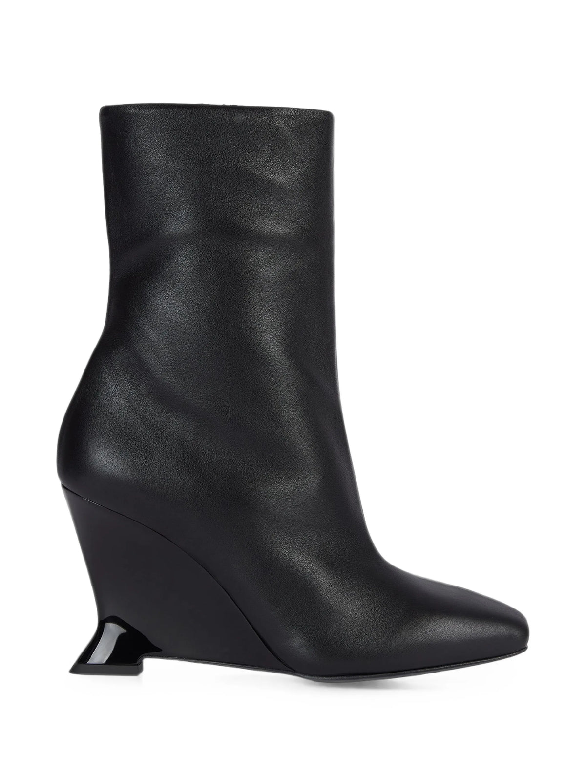 Balmain - Wedge Smooth-leather Ankle Boots