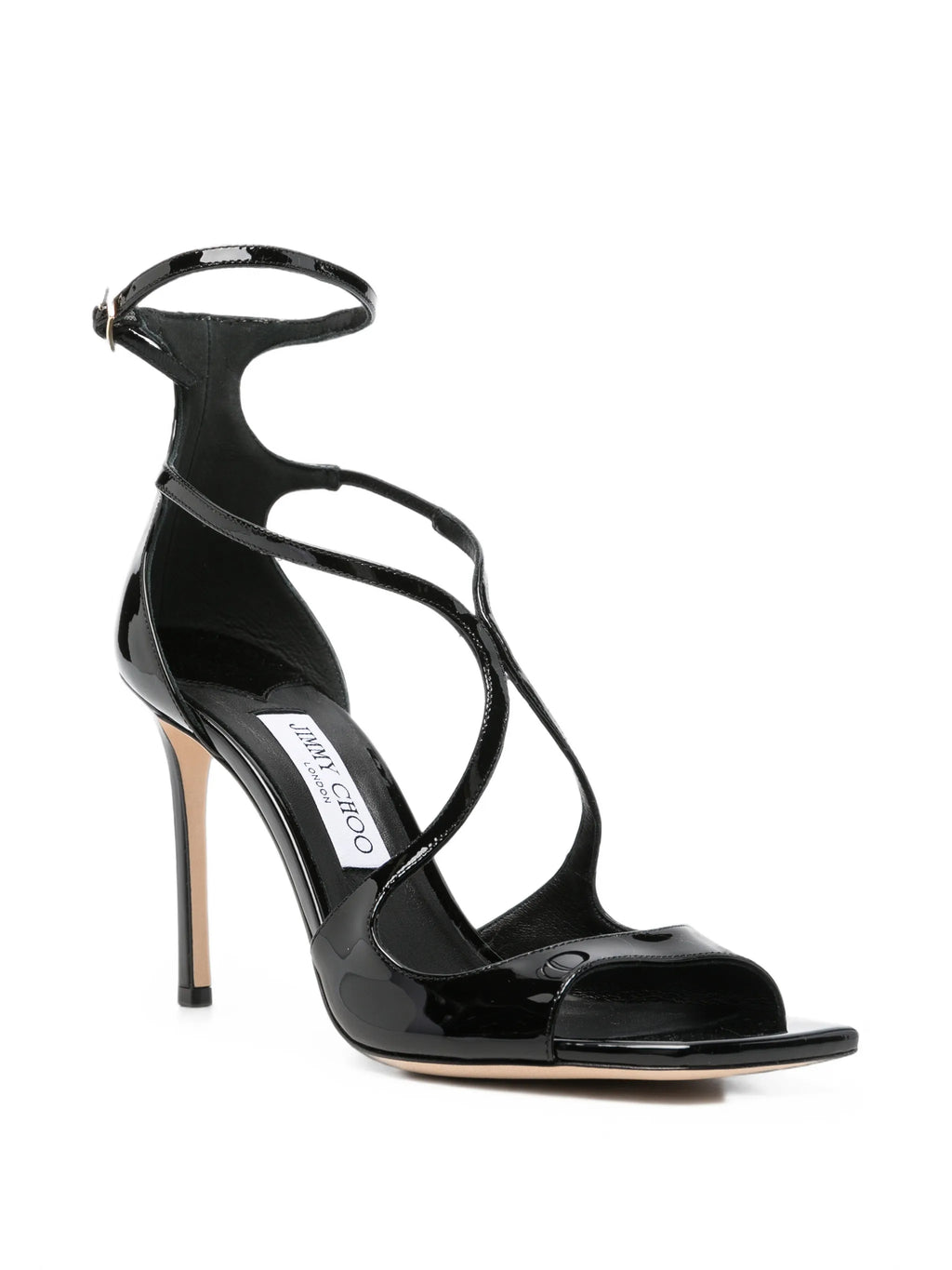 Jimmy Choo - Azia 95 Black Patent Leather Sandals