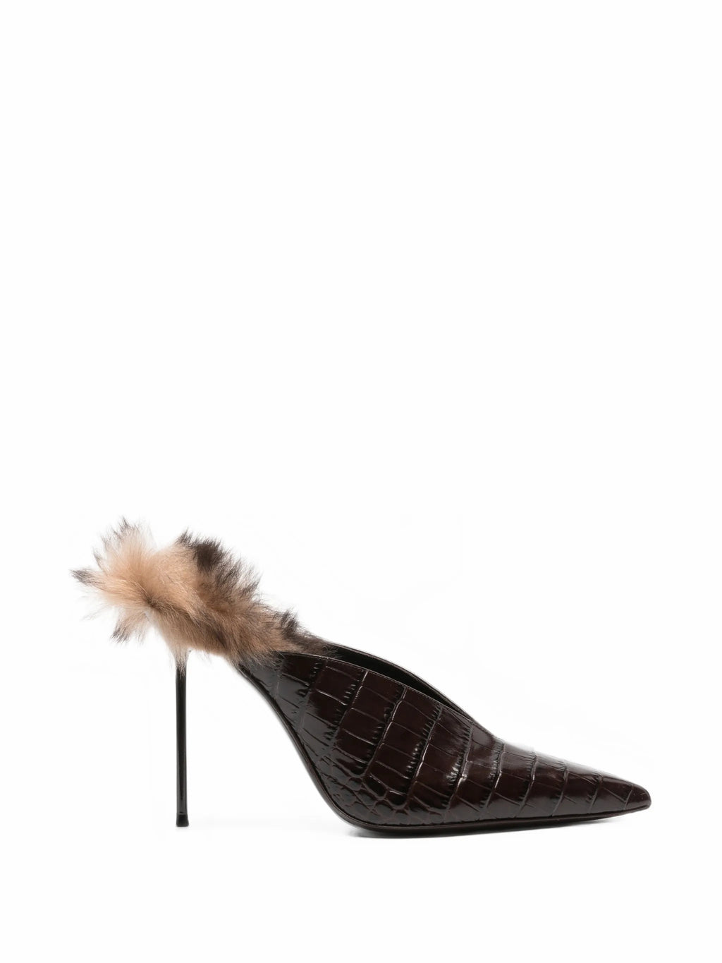 Paris Texas - Lidia Fur Sabot Shoes 105