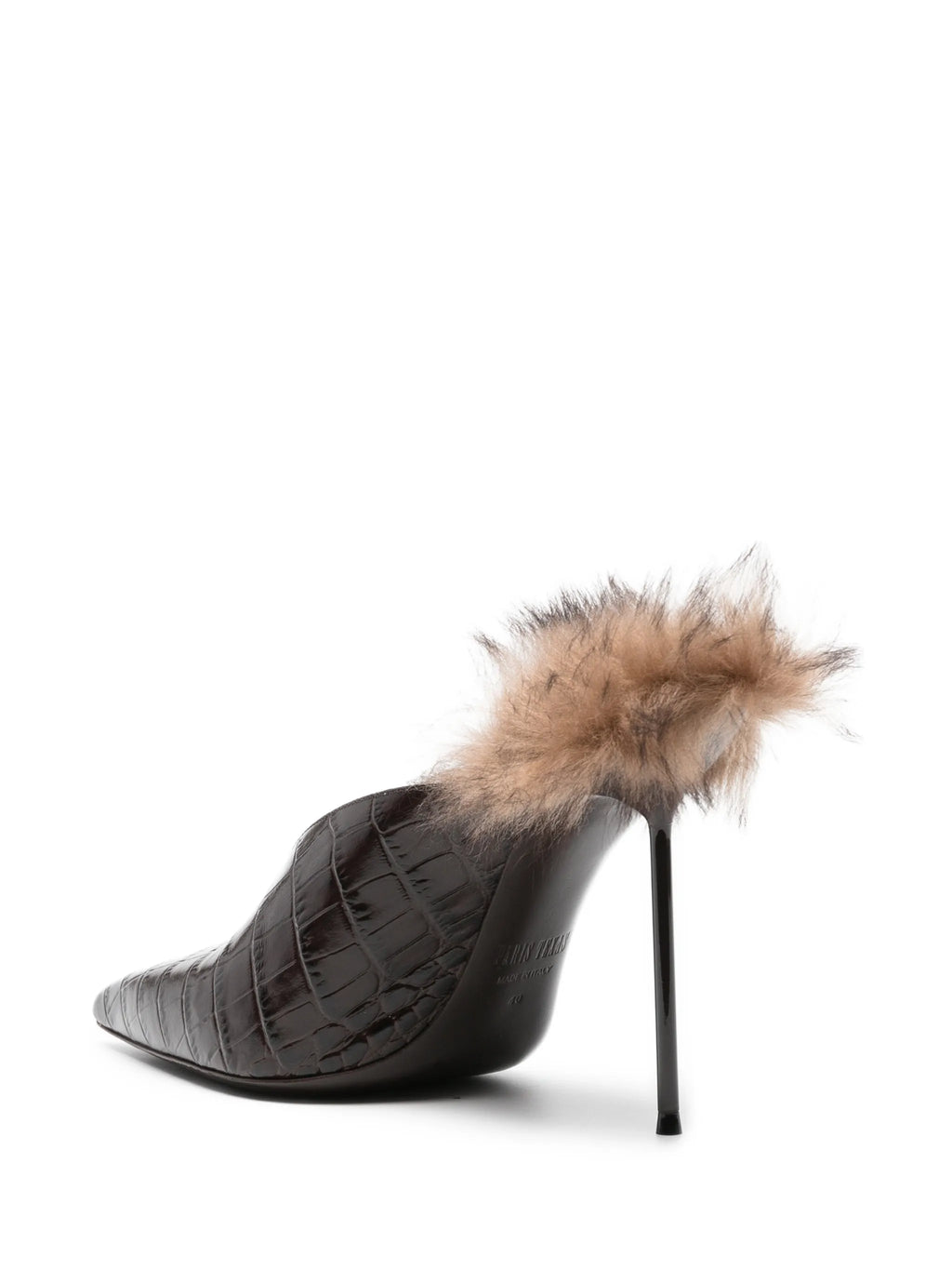 Paris Texas - Lidia Fur Sabot Shoes 105
