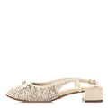 Dior - Tweed Cannage Slingback Ballet Pumps