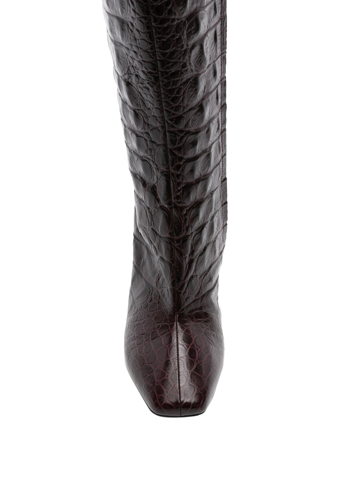 Balmain - Wedge Embossed Croco Boots