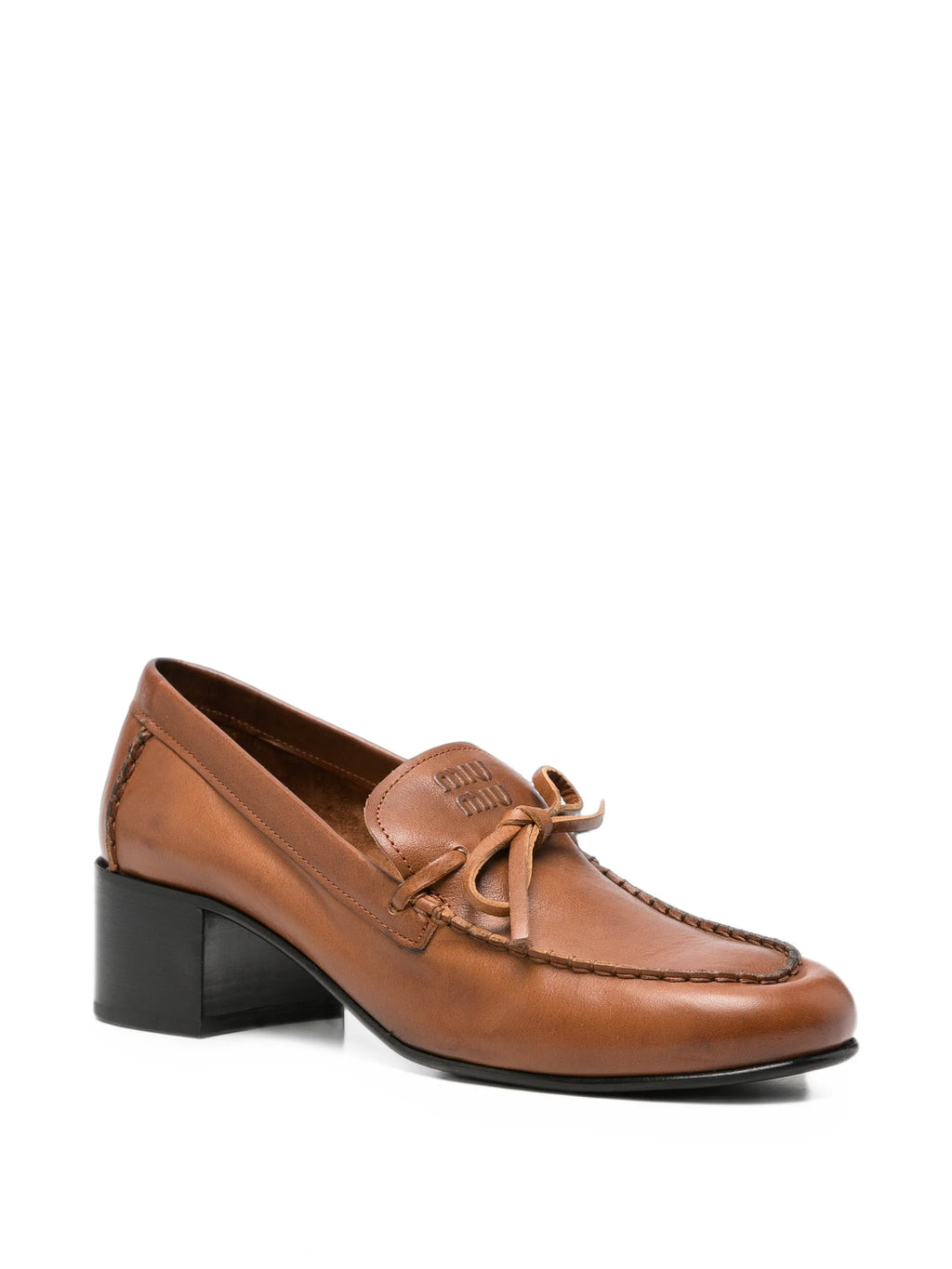 Miu Miu - Bow-detail Leather Loafers