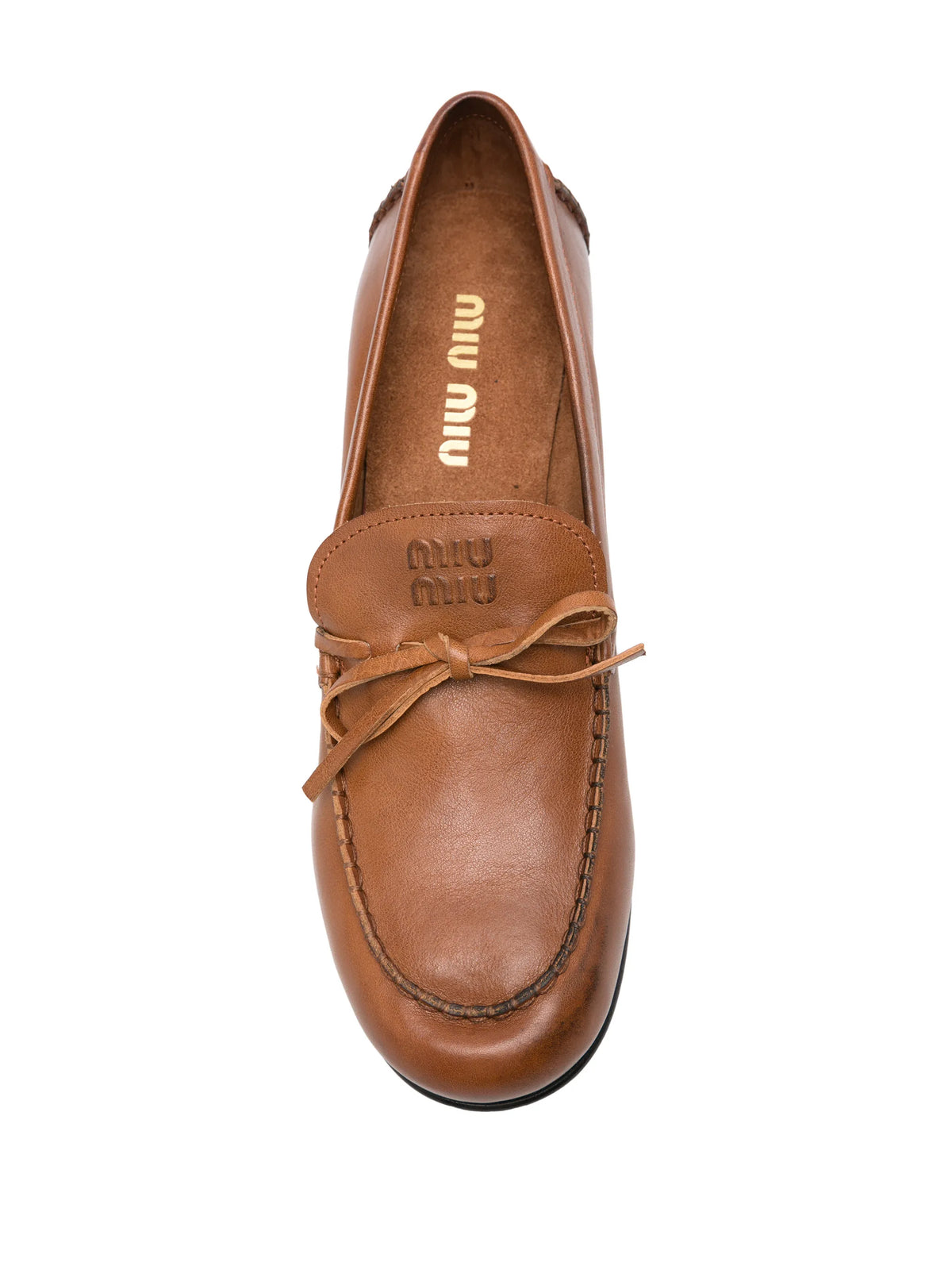 Miu Miu - Bow-detail Leather Loafers
