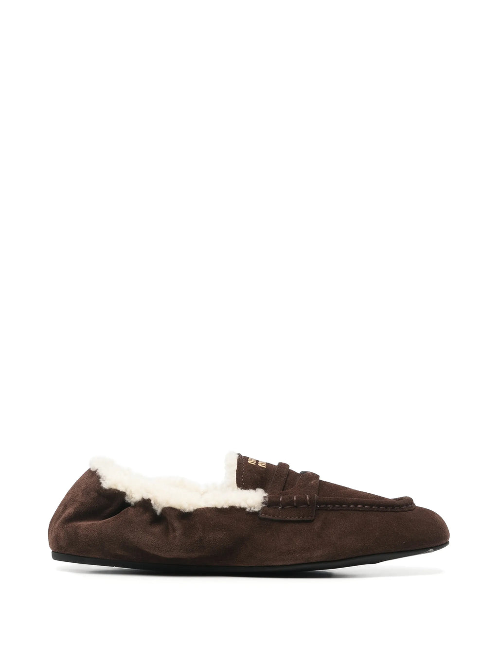 Miu Miu - Shearling-lined Suede Loafers
