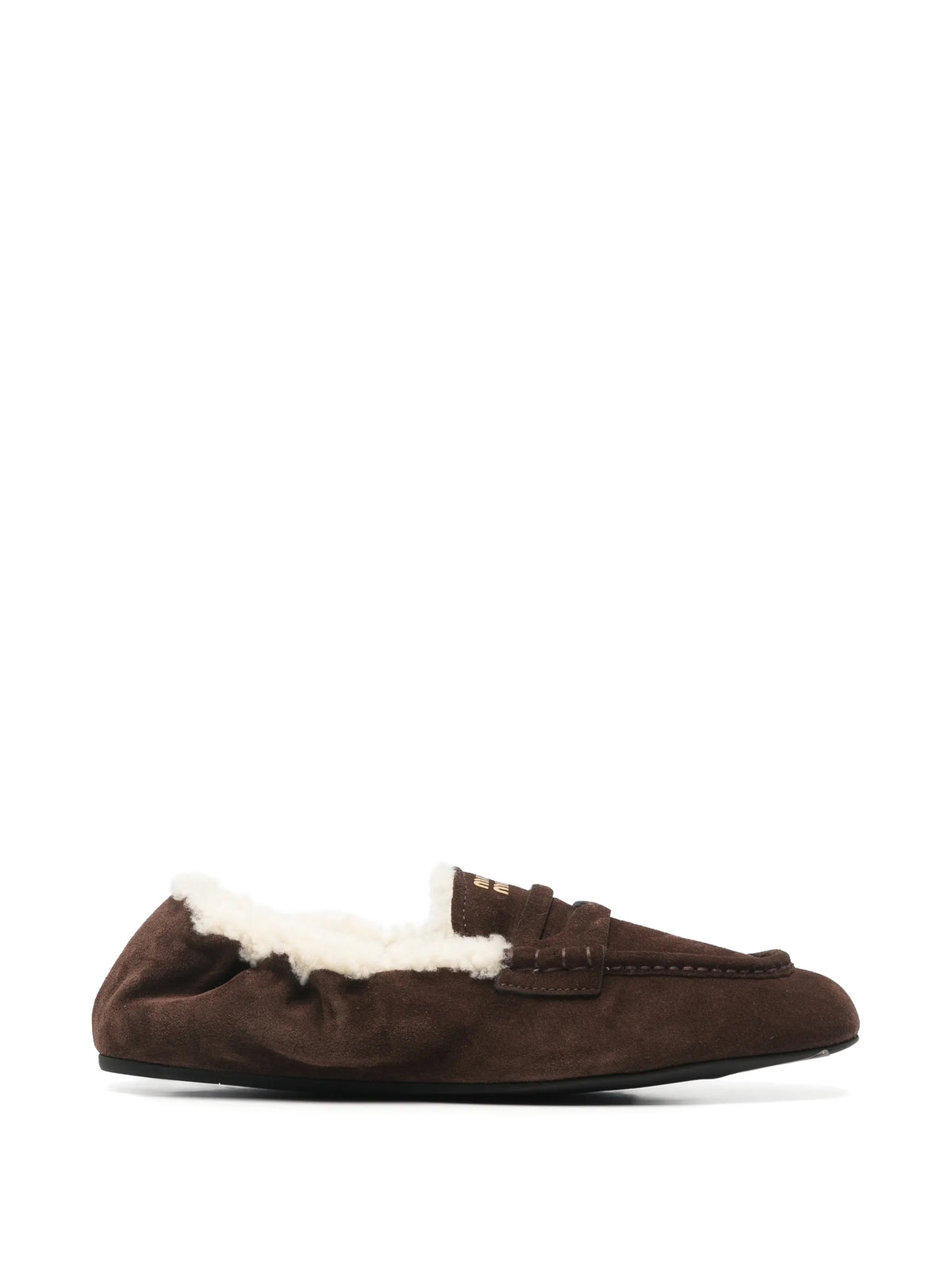 Miu Miu - Shearling-lined Suede Loafers