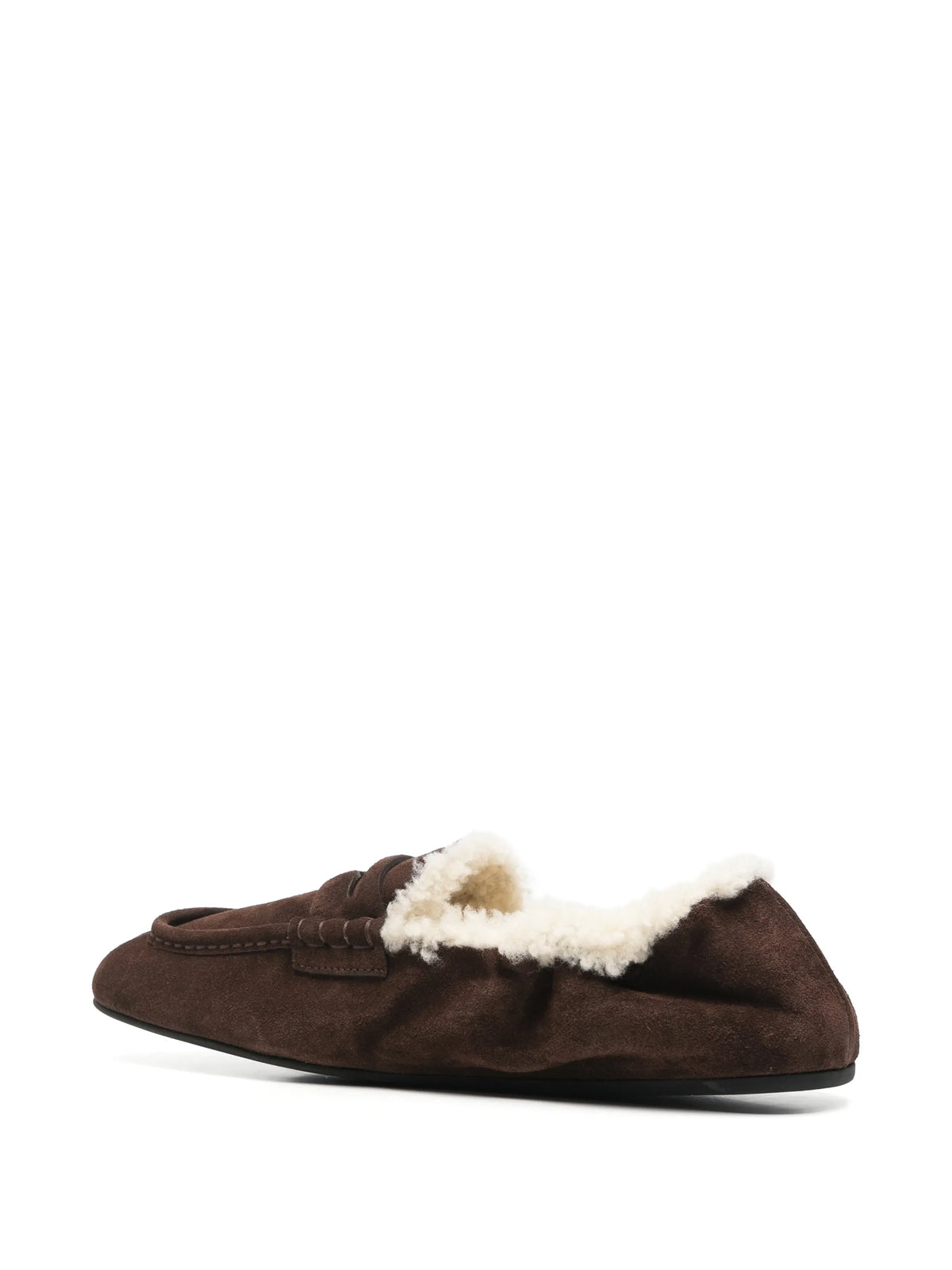 Miu Miu - Shearling-lined Suede Loafers
