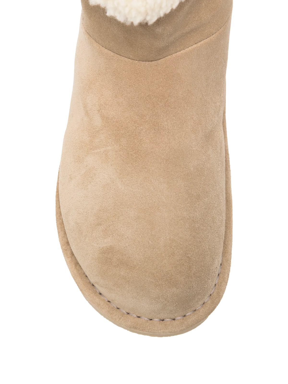 Miu Miu - Shearling-trim Suede Ankle Boots