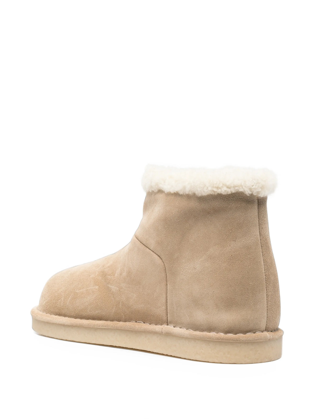 Miu Miu - Shearling-trim Suede Ankle Boots