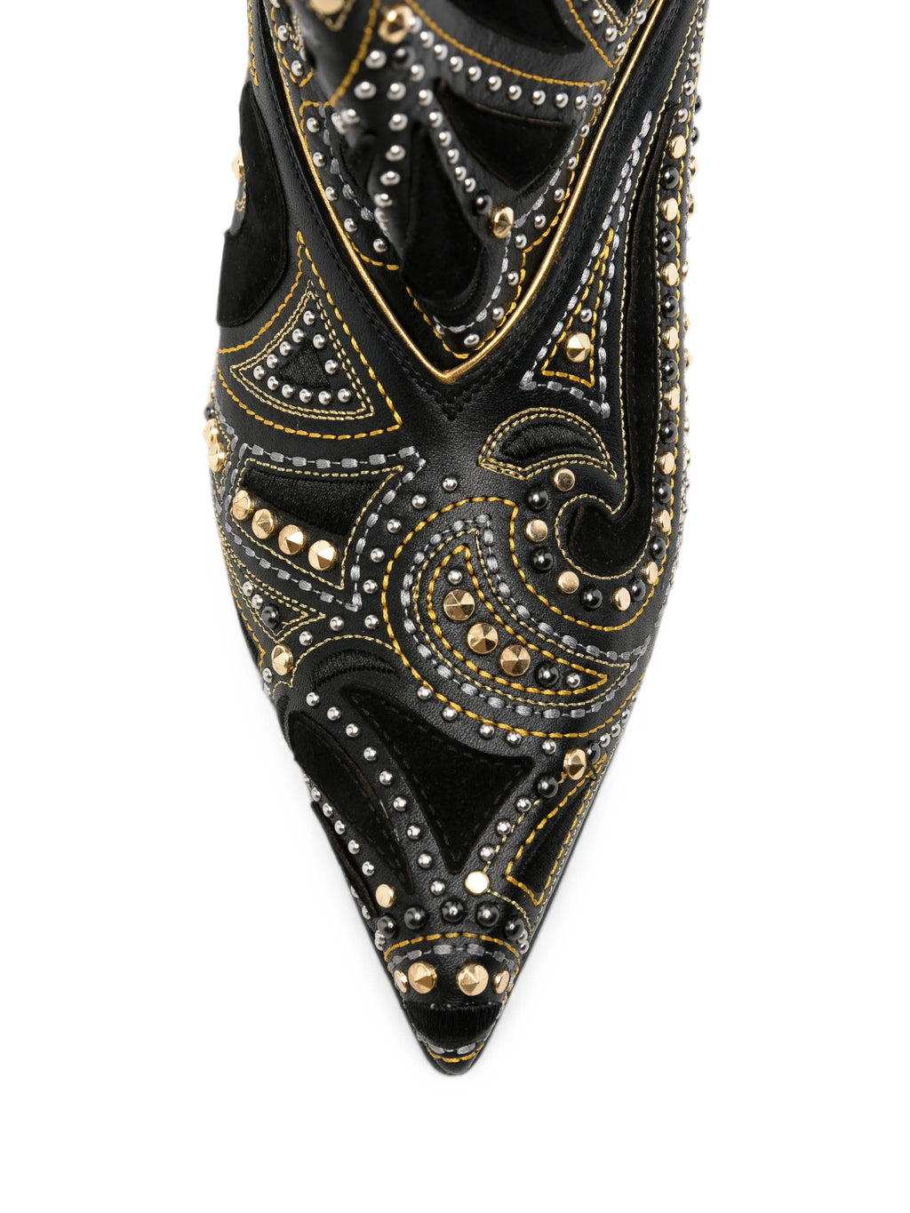 Versace - Studded Leather Ankle Boots