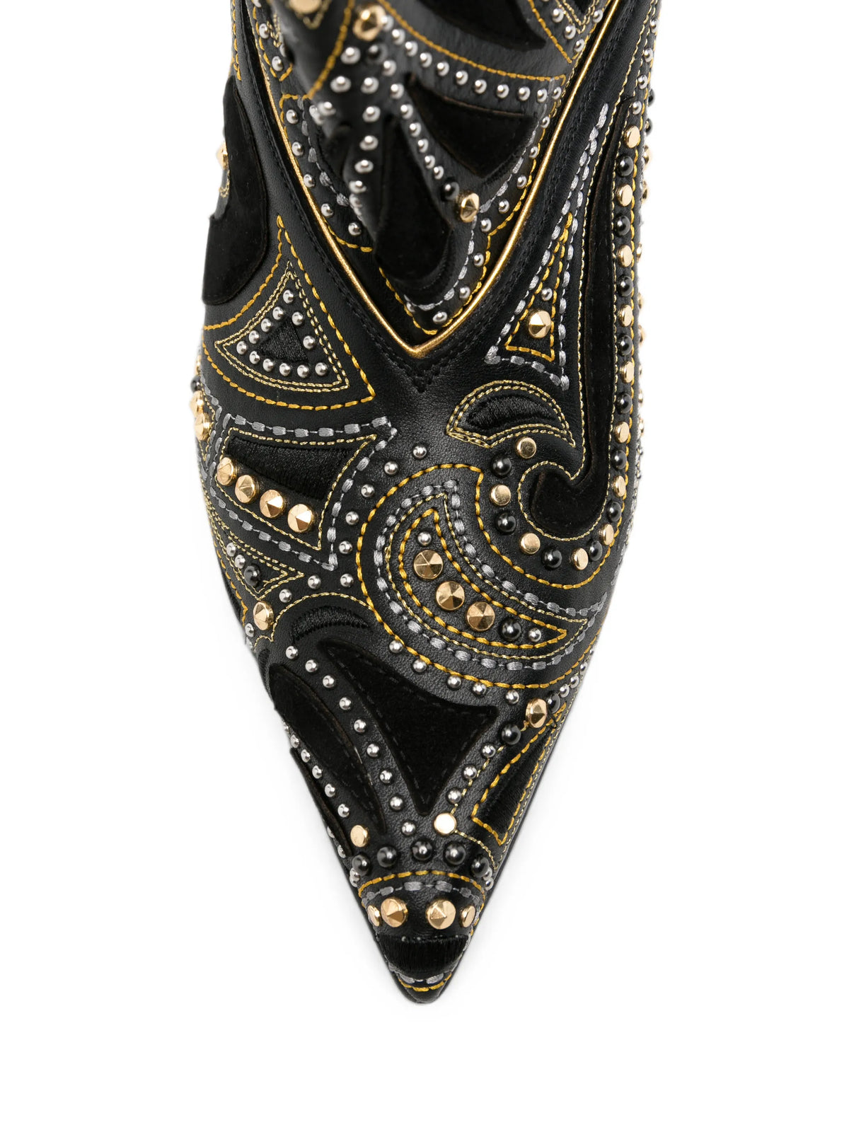 Versace - Studded Leather Ankle Boots