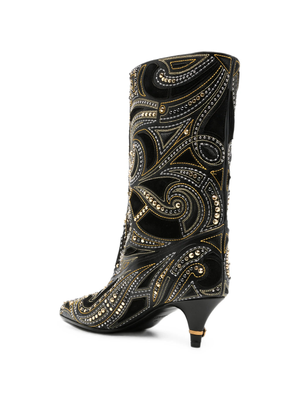 Versace - Studded Leather Ankle Boots