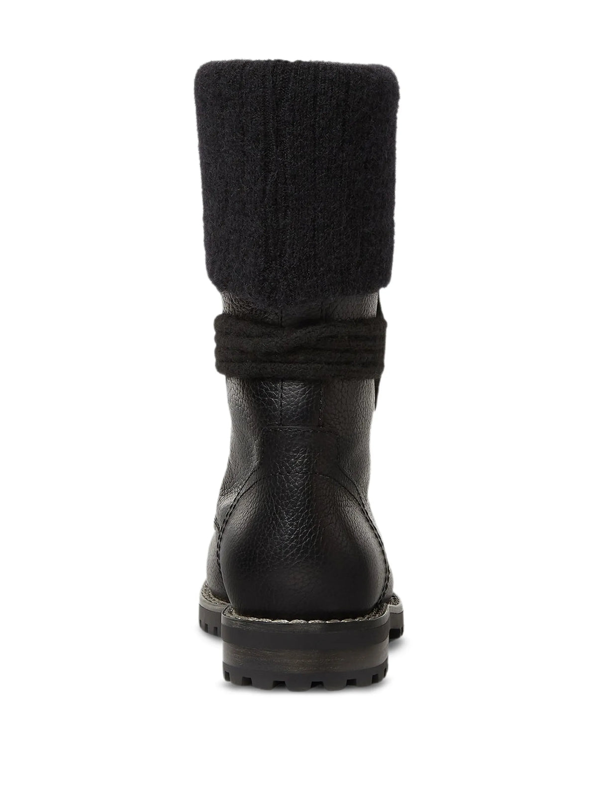 Fendi - Commando Mohair-cuff Leather Boots