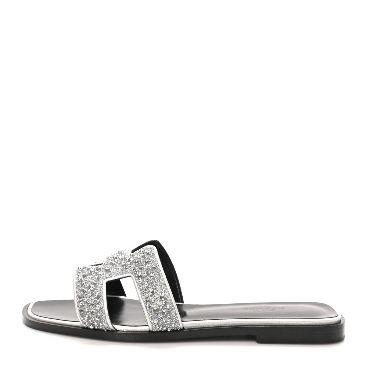 Hermès - Velvet Goatskin Crystal Beads Oran Sandals
