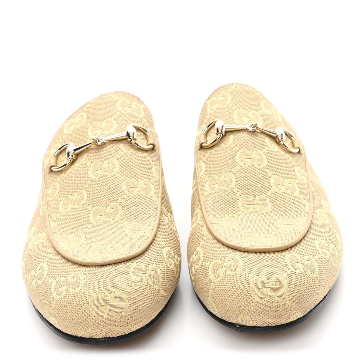 Gucci - Canvas GG Monogram Princetown Slippers