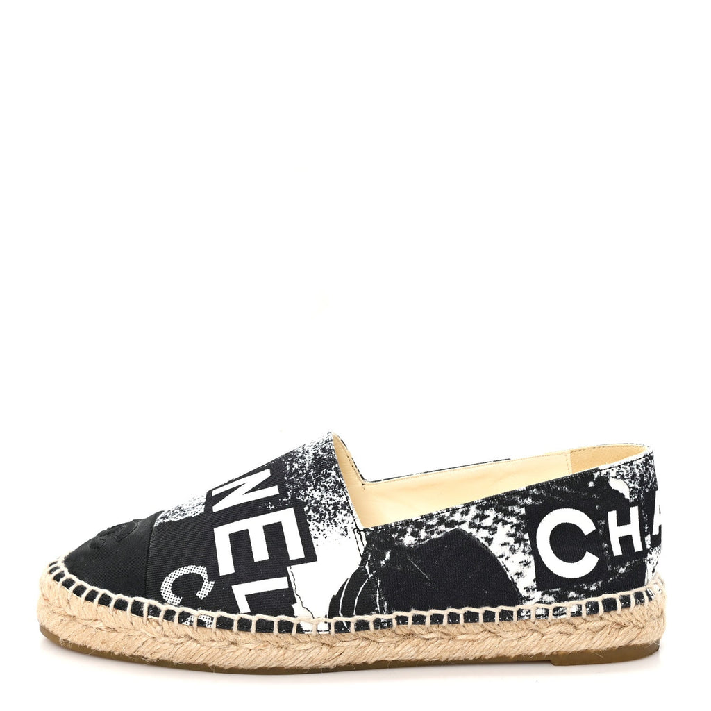 Chanel - Printed Canvas Grosgrain 31 Rue Cambon Espadrilles