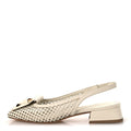 Louis Vuitton - Calfskin Perforated Shake Slingback Pumps