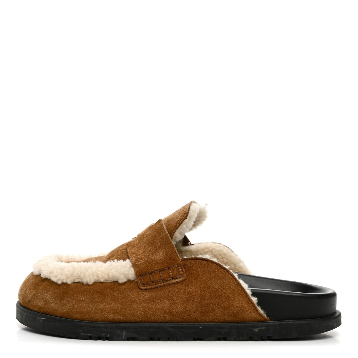 Hermès - Suede Goatskin Shearling Go Mules