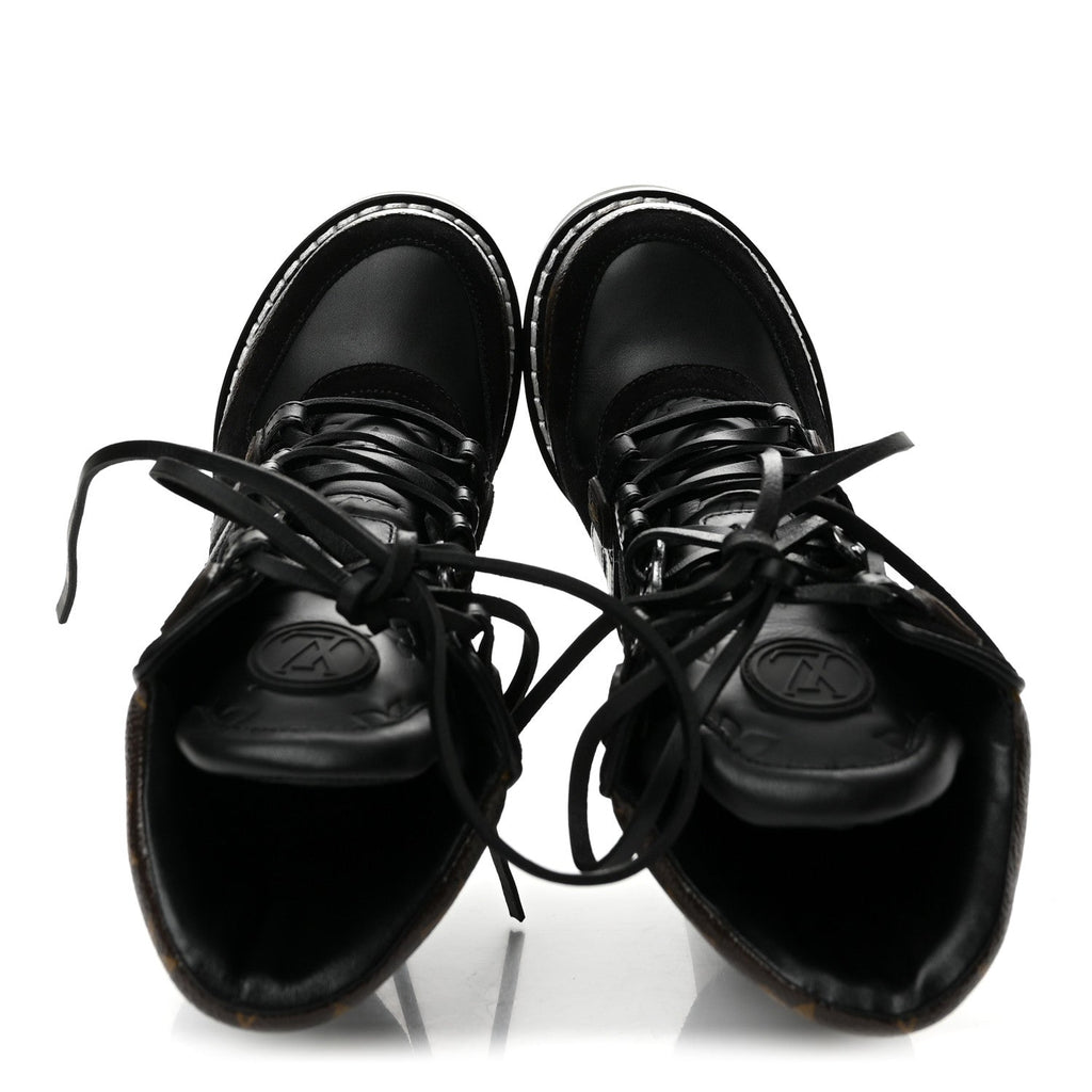 Louis Vuitton - Suede Calfskin Monogram Star Trail Ankle Boots