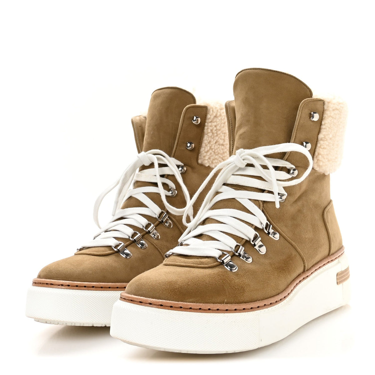 Hermès - Chevre Velours Woolskin Flocon Ankle Boots