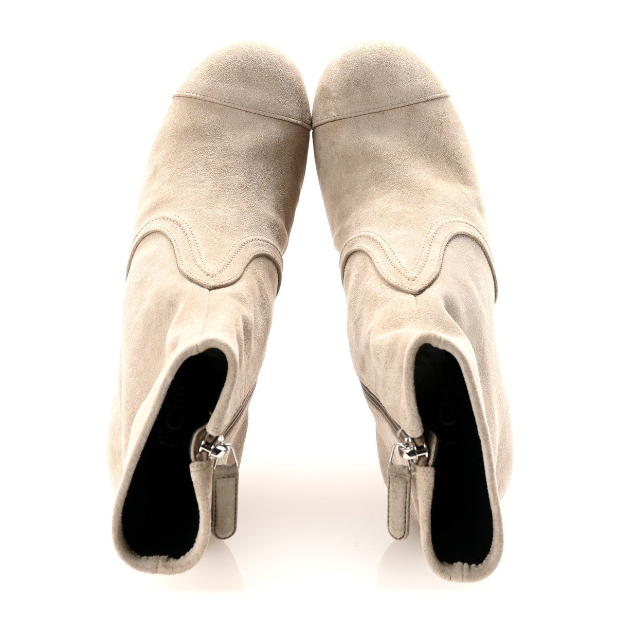 Chanel - Suede Calfskin Platform Short Boots