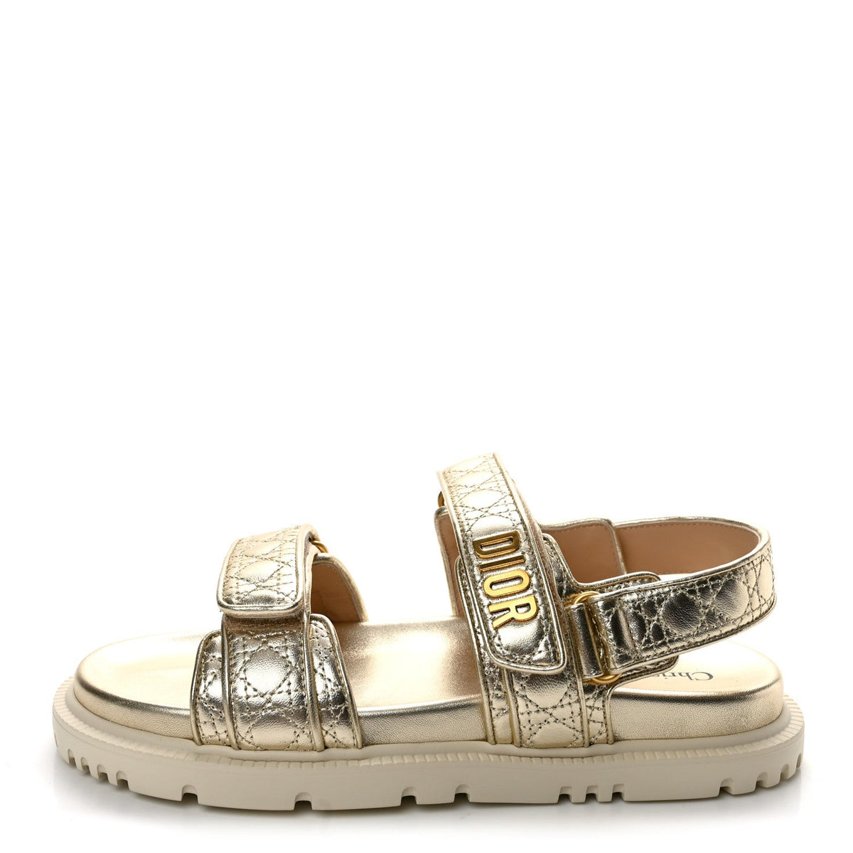Dior - Laminated Sheepskin Cannage Dioract Sandals