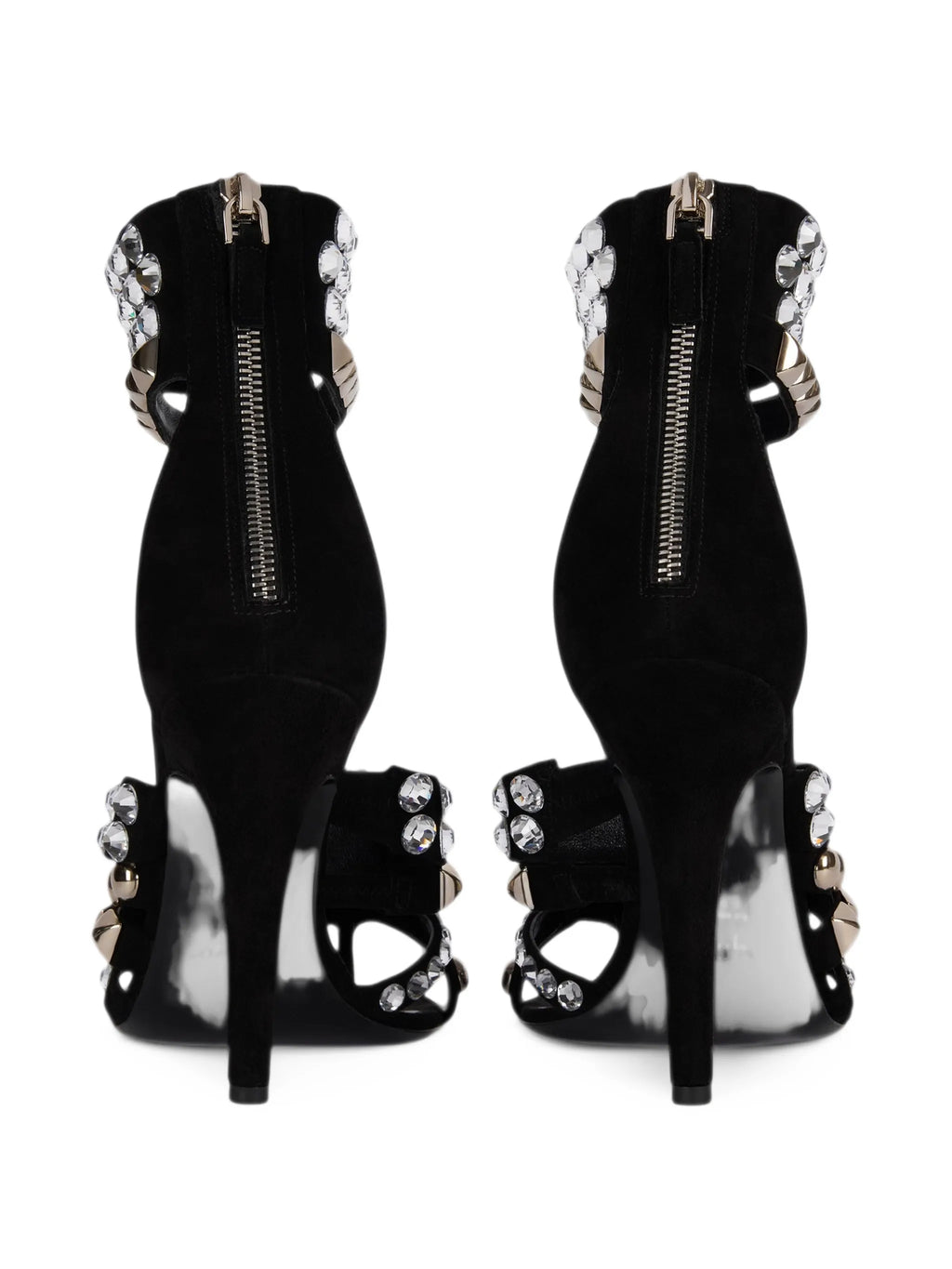 Balmain - Studded Suede Toe-post Sandals