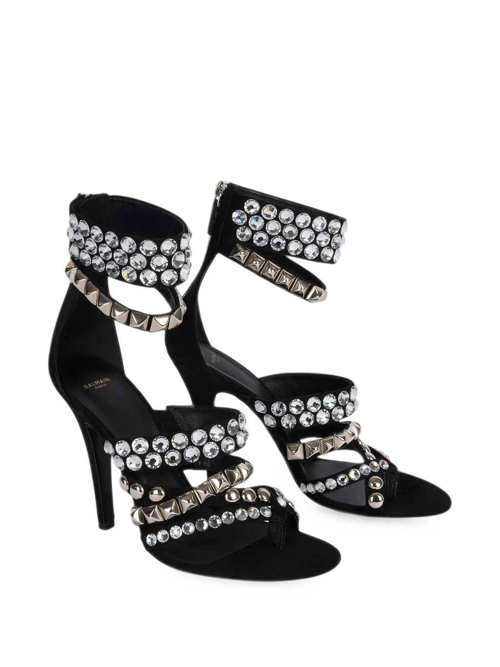 Balmain - Studded Suede Toe-post Sandals