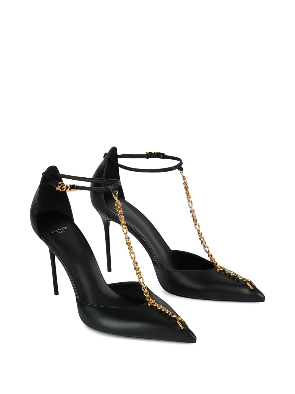 Balmain - Smooth Leather Courts With Chain