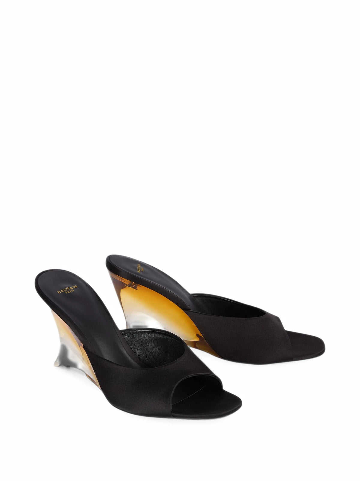 Balmain - Satin Wedge Mules